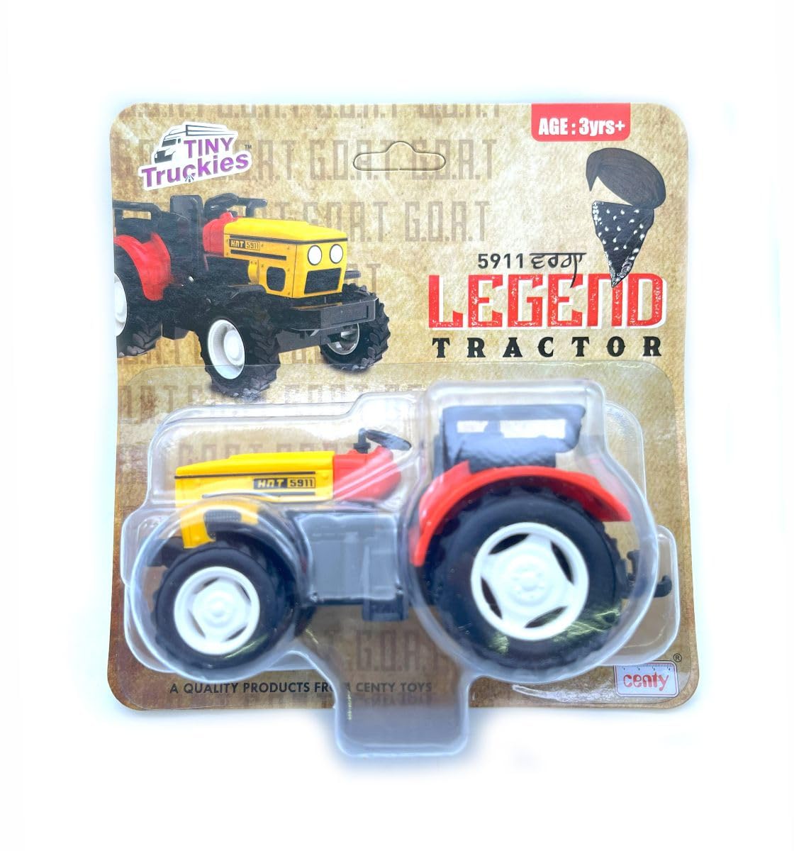 Centy Tiny Truckies 5911 Legend Tractor Friction Powered Toy – Farm Vehicle for Kids 3+ Years
