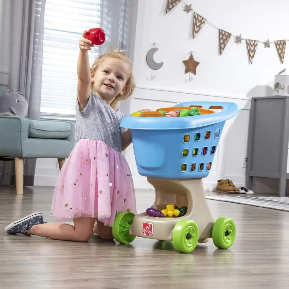 Step2 Little Helper’s Shopping Cart – Blue Plastic Toy for Toddlers 2+ - Jaiman Toys