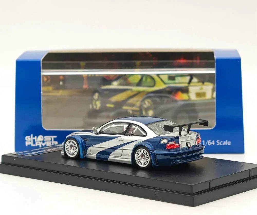 Ghost Player M3 E46 GTR 1:64 Scale Diecast Model Car | Metal Body Racing Collectible