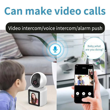 Video Calling Smart Camera 4G/WiFi PTZ Indoor Security Camera 1080P Full HD,AI Auto Tracking,2.8inch HD Display and Two-Way Video Calling - Jaiman Toys