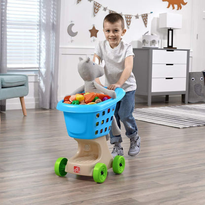 Step2 Little Helper’s Shopping Cart – Blue Plastic Toy for Toddlers 2+ - Jaiman Toys