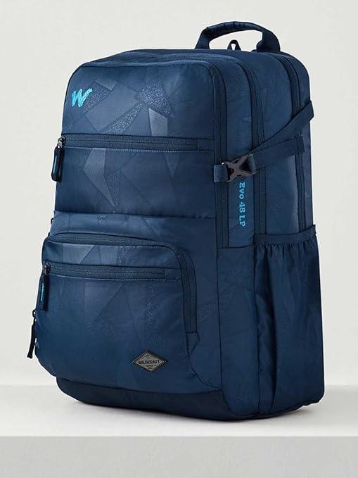 Wildcraft Evo 45L Laptop & School Backpack (12962) – Mosaic Navy | Spacious, Durable & Travel-Ready with Rain Cover - Jaiman Toys