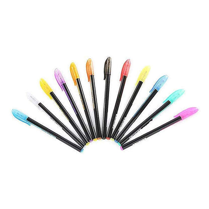 48 Color Gel Pen Set – Neon, Metallic & Glitter Flash Pens for Drawing, Coloring & Art Crafts