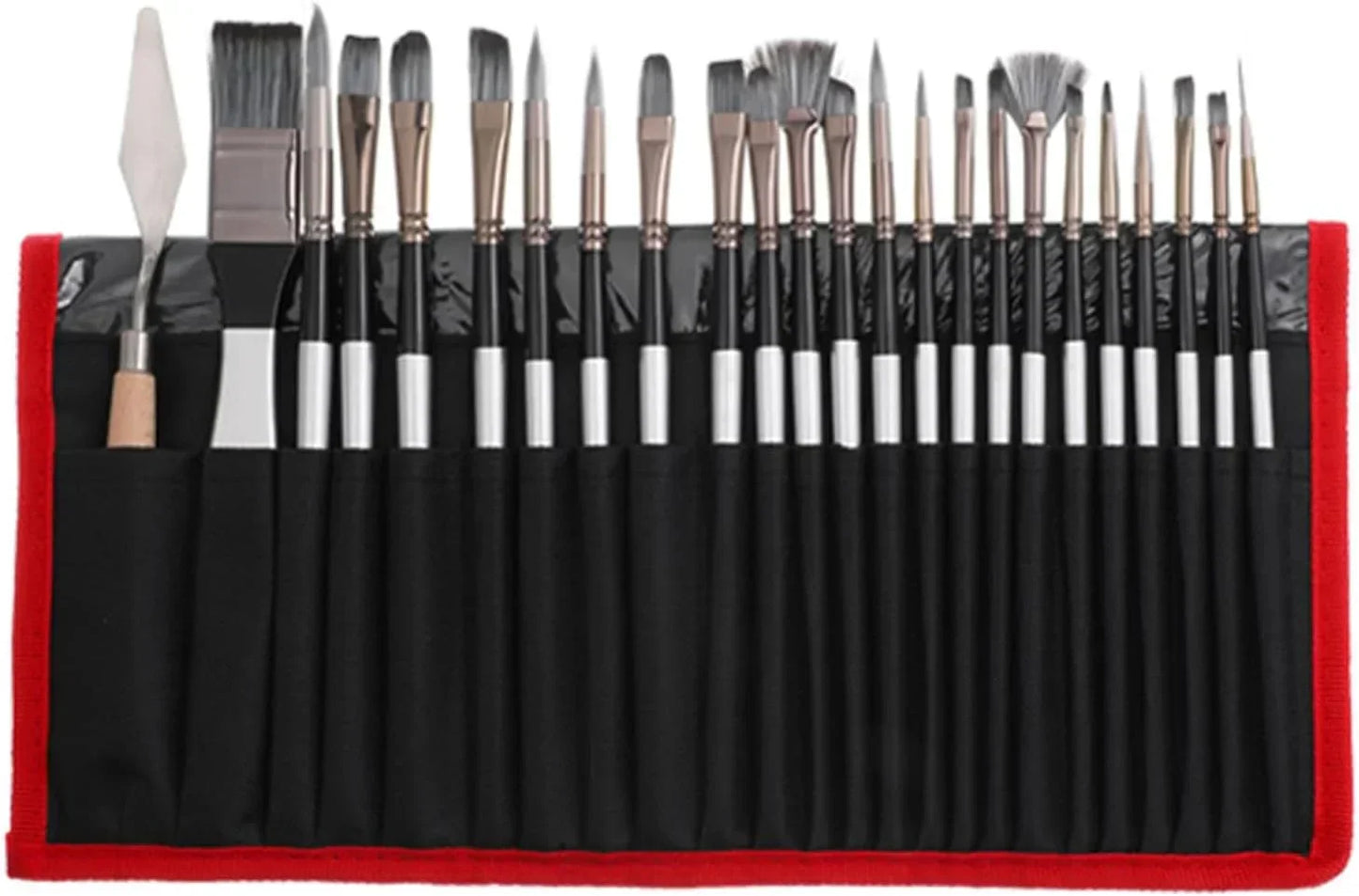 Artistry 24 Pcs Paint Brush Set, Acrylic Painting Brushes Kit with Knife Canvas Storage Bag, for Acrylic Oil Watercolor Gouache Painting Beginners - Jaiman Toys