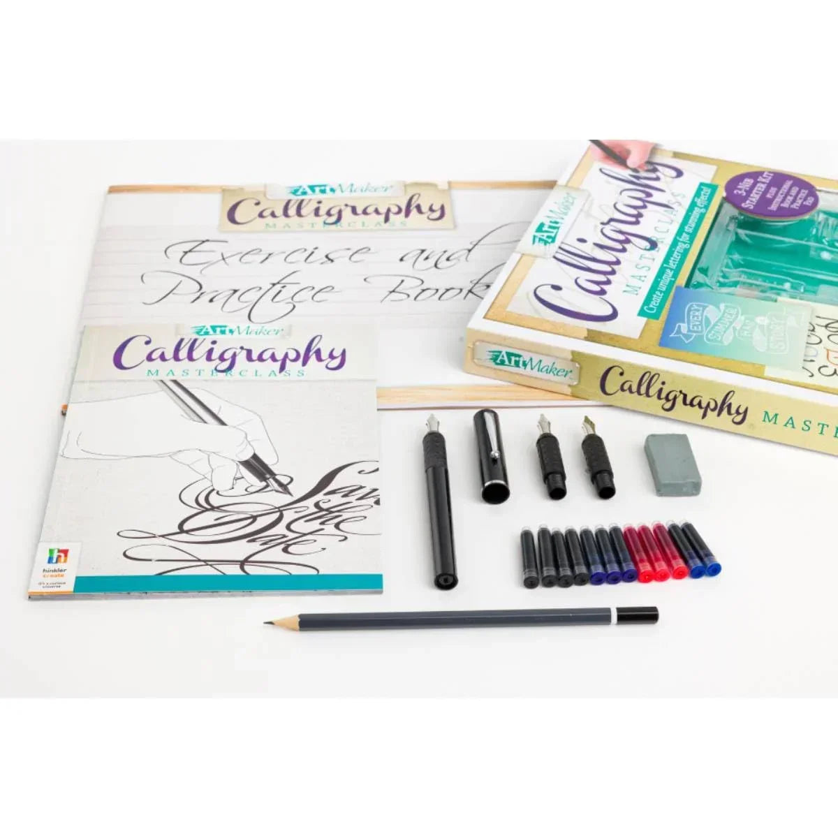 Hinkler Art Maker Calligraphy Masterclass Kit,Ink Color: Black - Jaiman Toys