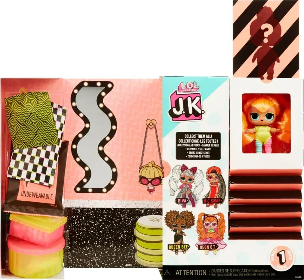 L.O.L Surprise! O.M.G. Fashion Doll with More Surprises for Kids Age 3+ (J.K Dolls - Neon Q.T) - Jaiman Toys