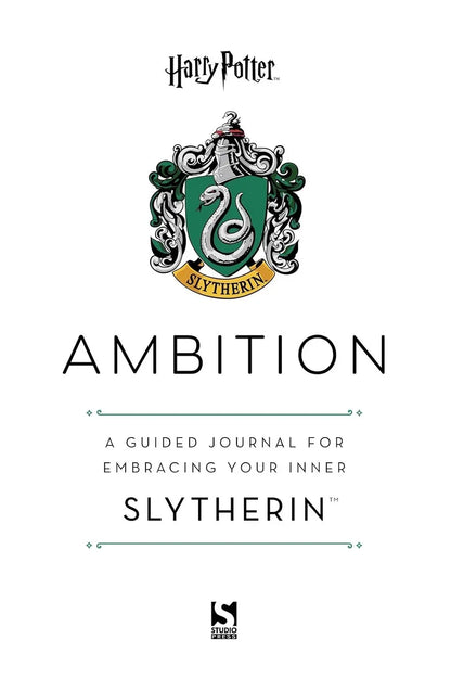Harry Potter: Ambition: A Guided Journal for Embracing Your Inner Slytherin - Jaiman Toys
