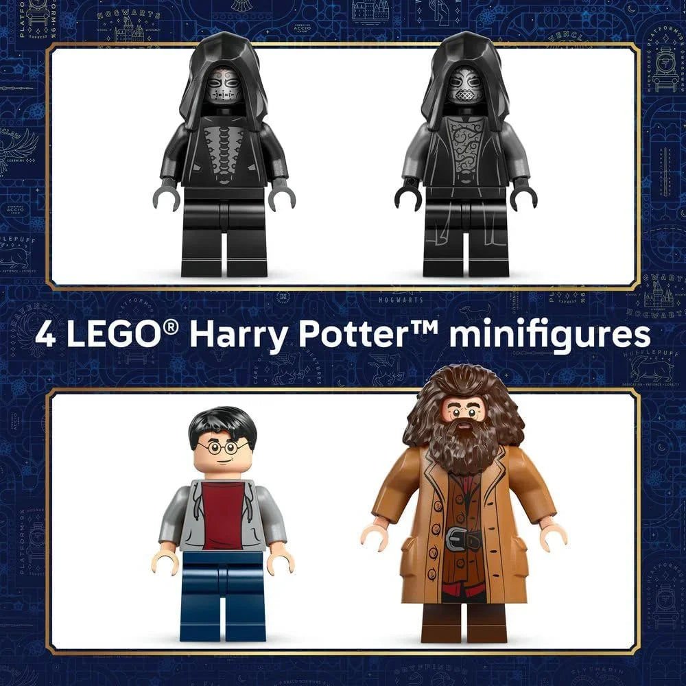 LEGO 76459 Harry Potter Hagrid & Harry's Privet Drive Escape - Motorbike Toy with 4 Minifigures incl. 2 Death Eaters, plus a Street Scene - Gift for 8+ Year Old Girls, Boys & Fans