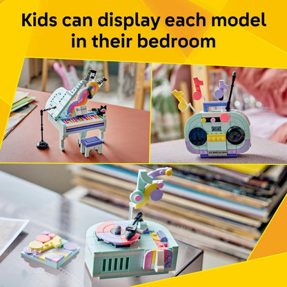 LEGO 31392 Creator 3-in-1 Music Decor Piano Building Set | 485 Pieces | Creative Display & Home Decor Model