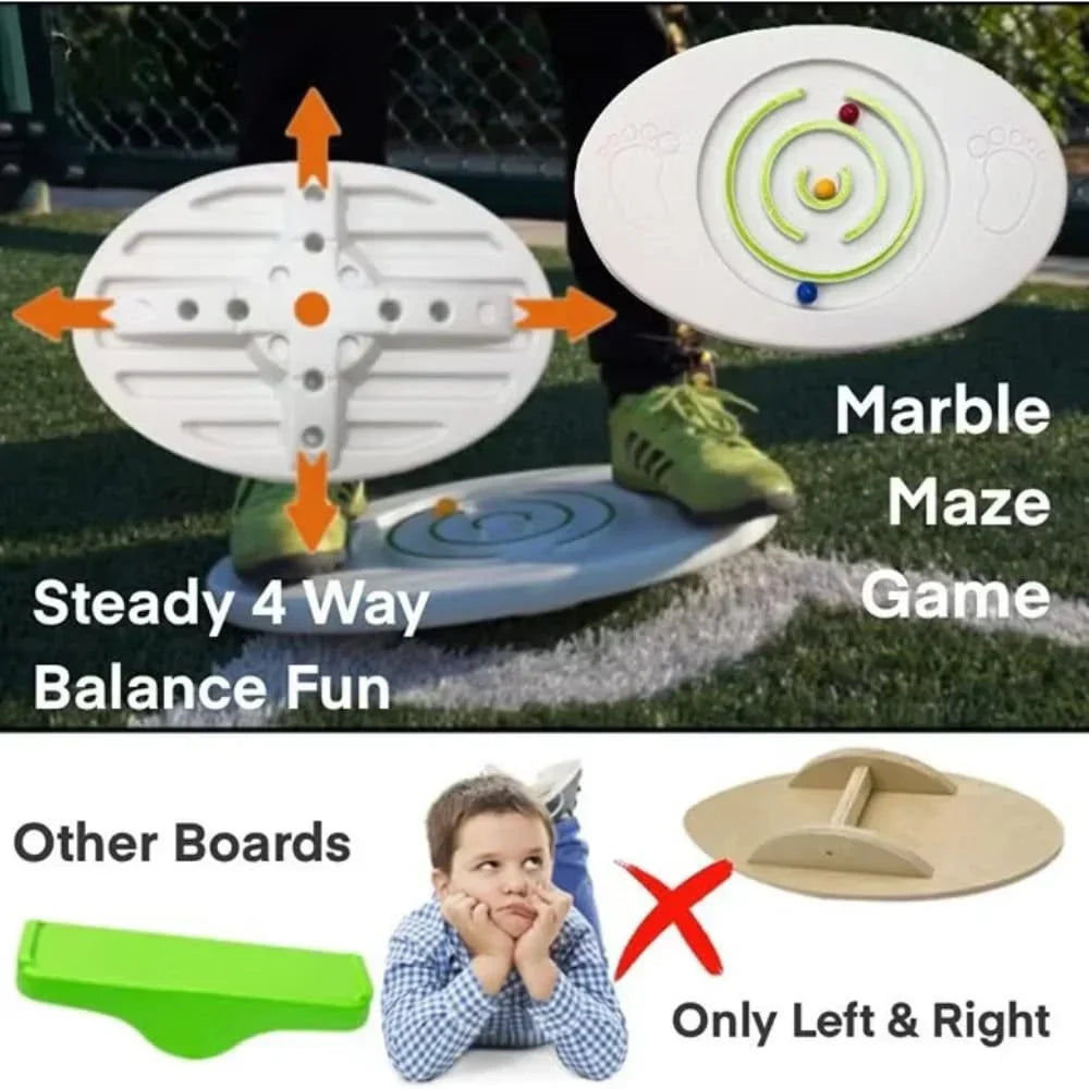 Innov8 Balance Board Sports Active Play Board with 3 Balls, Maze Navigation, for Home and Backyard - Jaiman Toys