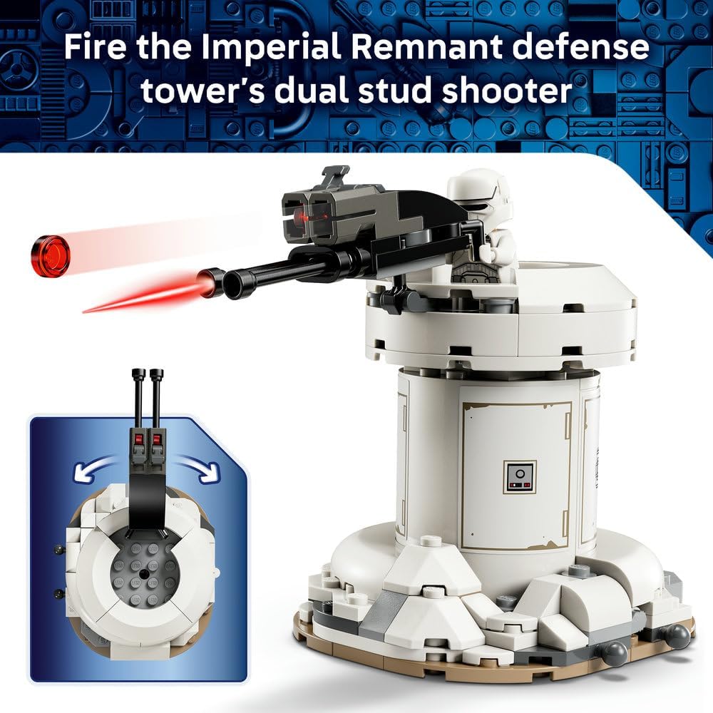 LEGO 75444 Star Wars AT-RT Attack Toy - Model Kit w/Imperial Walker, Tower, The Mandalorian Minifigure & Grogu Figure - Birthday Gift for 7+