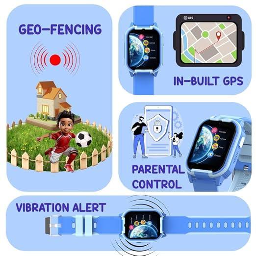 Spiky Gnome 4G Video Calling Smartwatch for Kids – Pink | GPS, SOS, HD Camera- 3 Color Options