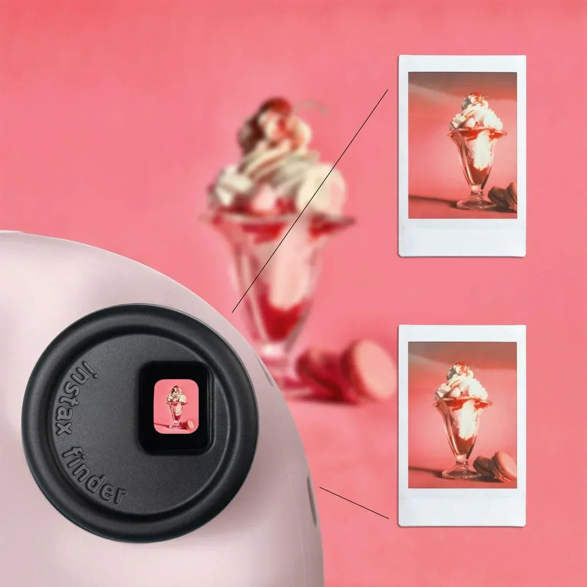(Damage Box ) Instax Mini 12 Instant Camera With Strap, 2× AA Batteries & User Manual – Blossom Pink