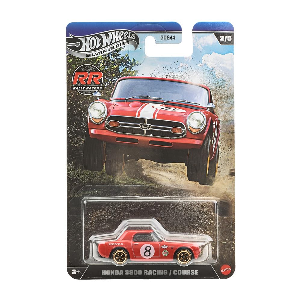 Hot Wheels Silver Series Rally Recs Complete Set of 5 Diecast Cars | Audi Quattro, Honda S800, Ford Escort RS2000, Datsun 510 & Lancia Rally 037 | 1:64 Scale Collectibles