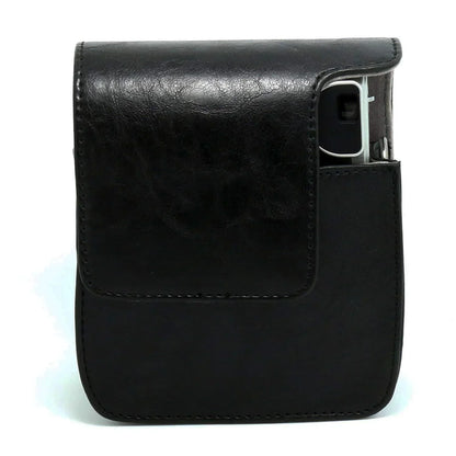 Vintage Charm – Classic PU Leather Case with Strap for Instax Mini 90 Neo Classic - Black - Jaiman Toys
