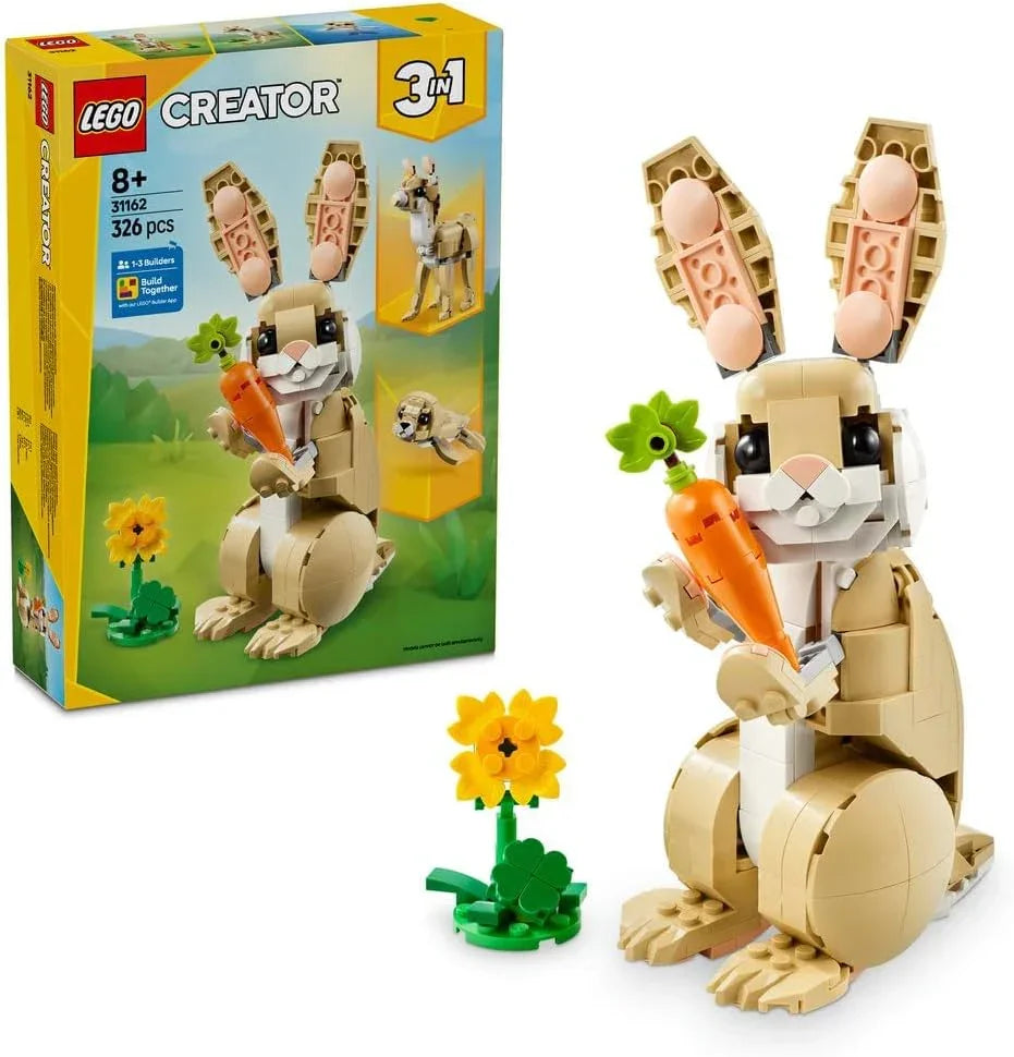 LEGO Creator 3in1 Cute Bunny Toy - Transforms into a Llama Figure or Seal - Animals Building Set for Kids, 8+ Year Old Girls & Boys - Creative Birthday Gift Idea - 31162 - Jaiman Toys