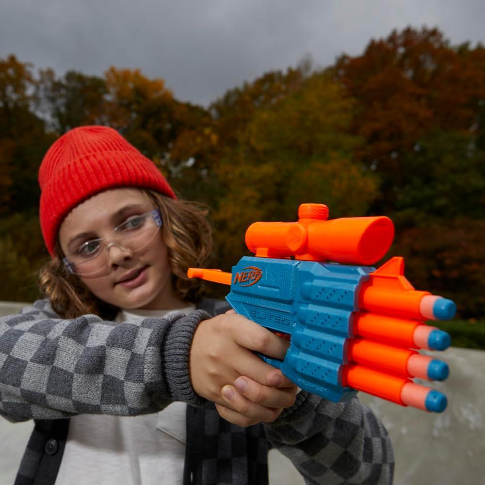 Nerf Elite 2.0 Face Off Target Set,Includes 2 Dart Blasters & Target & 12 Nerf Elite Darts,Toy Foam Blasters for Kids Outdoor Games,Multicolor