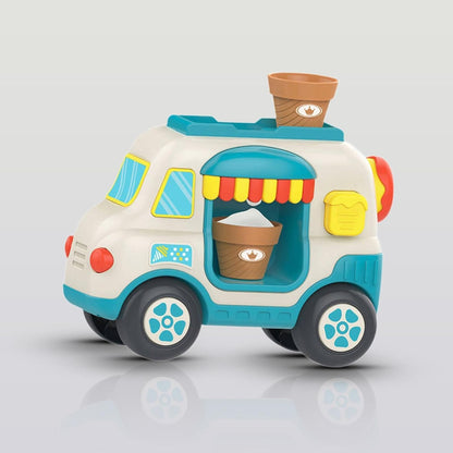Huanger Ice Cream Truck Toy for Kids – Interactive Musical Ice Cream Van with Lights & Sounds (12+ Months)
