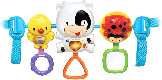 VTech Baby On-The-Moove Activity Bar with Lights, Sounds, Music & Sensory Toys | Stroller, Car Seat & Pushchair Activity Toy