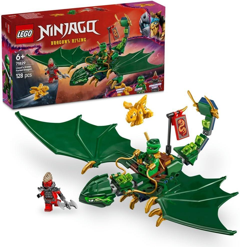 LEGO NINJAGO 71829 Lloyd’s Green Forest Dragon Figure - Building Toy with 2 Minifigures for Imaginative Play, Ninja Gift Idea for 6 Plus Year Old Boys, Girls & Dragons Rising Fans