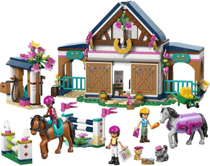 LEGO Friends 42688 Horse Stable and Riding Academy - Educational Toy Animal Playset w/ 3 Mini Dolls, 2 Horse Figures, a Puppy & Grooming Accessories - Birthday Gift for 7+ Year Old Girls