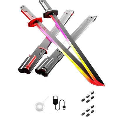 Sparkblade LED Sword with Smoke & Spark Effects – 7-Color Light Katana with Sound FX | Anime Cosplay Prop