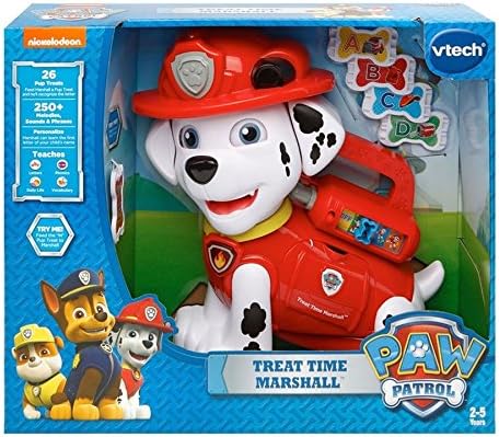 VTech PAW Patrol Treat Time Marshall | Interactive Learning Toy with Letter Treats, Sounds, Music & Educational Games for Toddlers