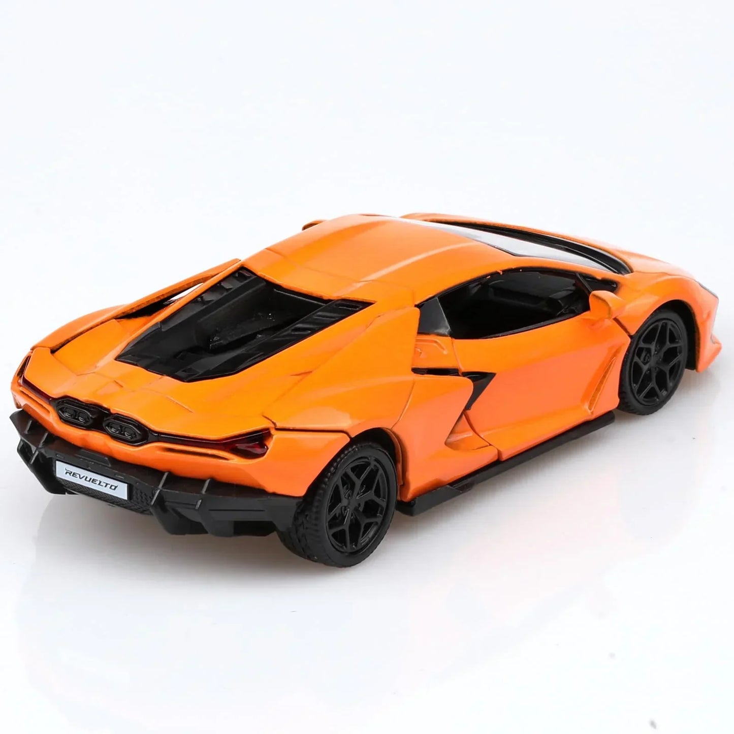 RMZ City Lamborghini Revuelto 1:36 Die-Cast Supercar | Pull Back & Go | Openable Doors | Orange / Green