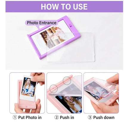 Fujifilm Instant Camera Accessories - Acrylic Photo Fram 8x8 With Instax Mini Display, Magnetic Back &amp; Stand, Frameless Photo Holder for Desk, Wall Mount or Kitchen Fits - Jaiman Toys