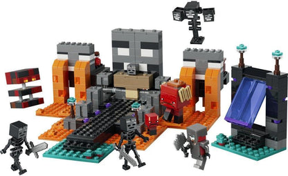 LEGO Minecraft 21590 Wither Battle - Interactive Toy with Crimson Warrior, Strider, Magma Cube & 2 Wither Skeleton Mob Figures - Gamer Gift for 8+ Year Old Boys & Girls