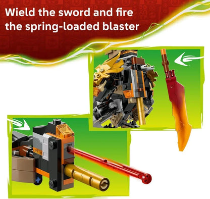 LEGO NINJAGO 71854 Cole's Mission Mech & Dragon Zane - Ninja Toy w/an Action Figure, 3 Minifigures and Swords - Birthday Gift for 7+ Year Old Boys & Fans