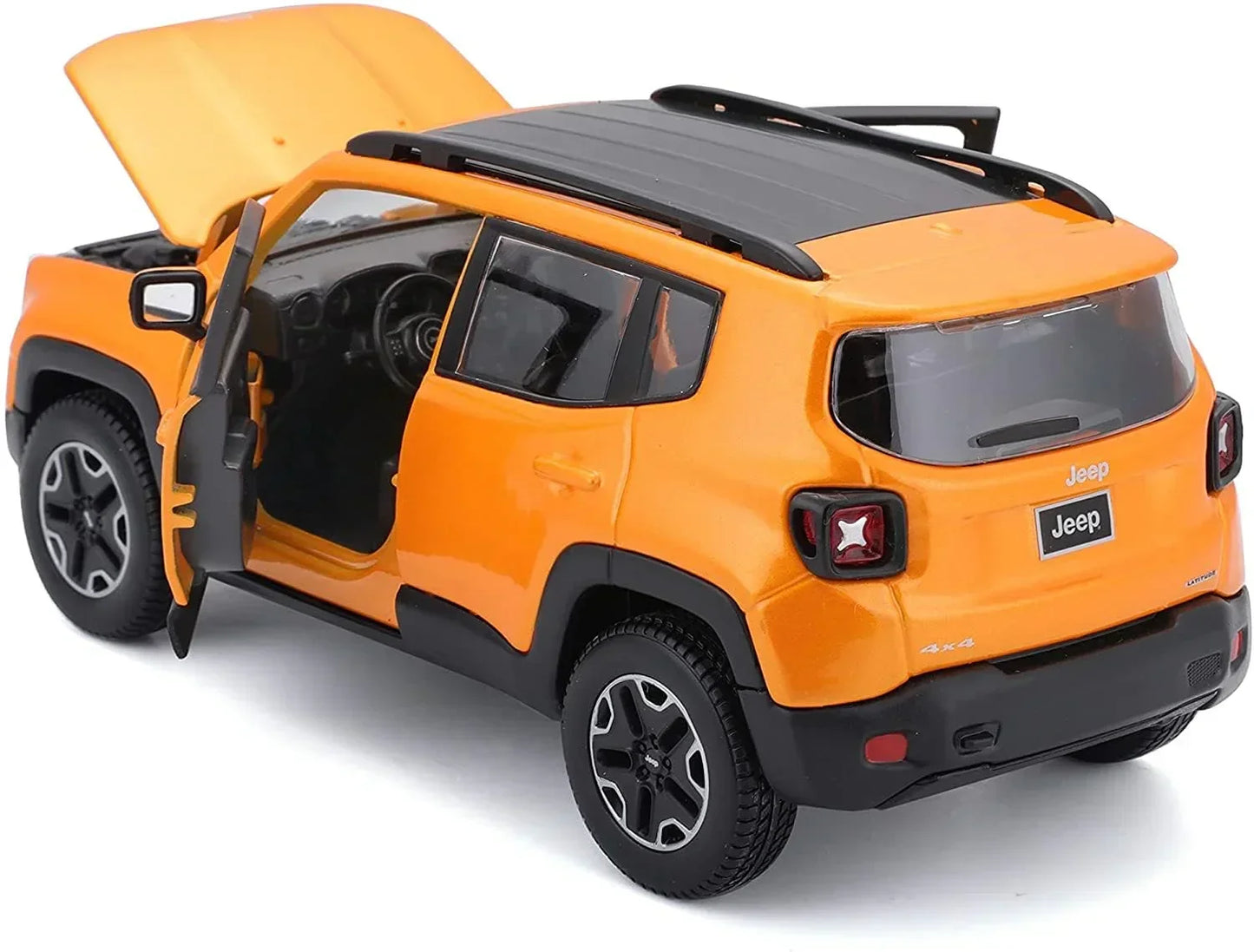 Maisto 1:24 Scale Die‑Cast Model – 2017 Jeep Renegade SUV (Metallic Orange with Black Roof, Special Edition) - Jaiman Toys