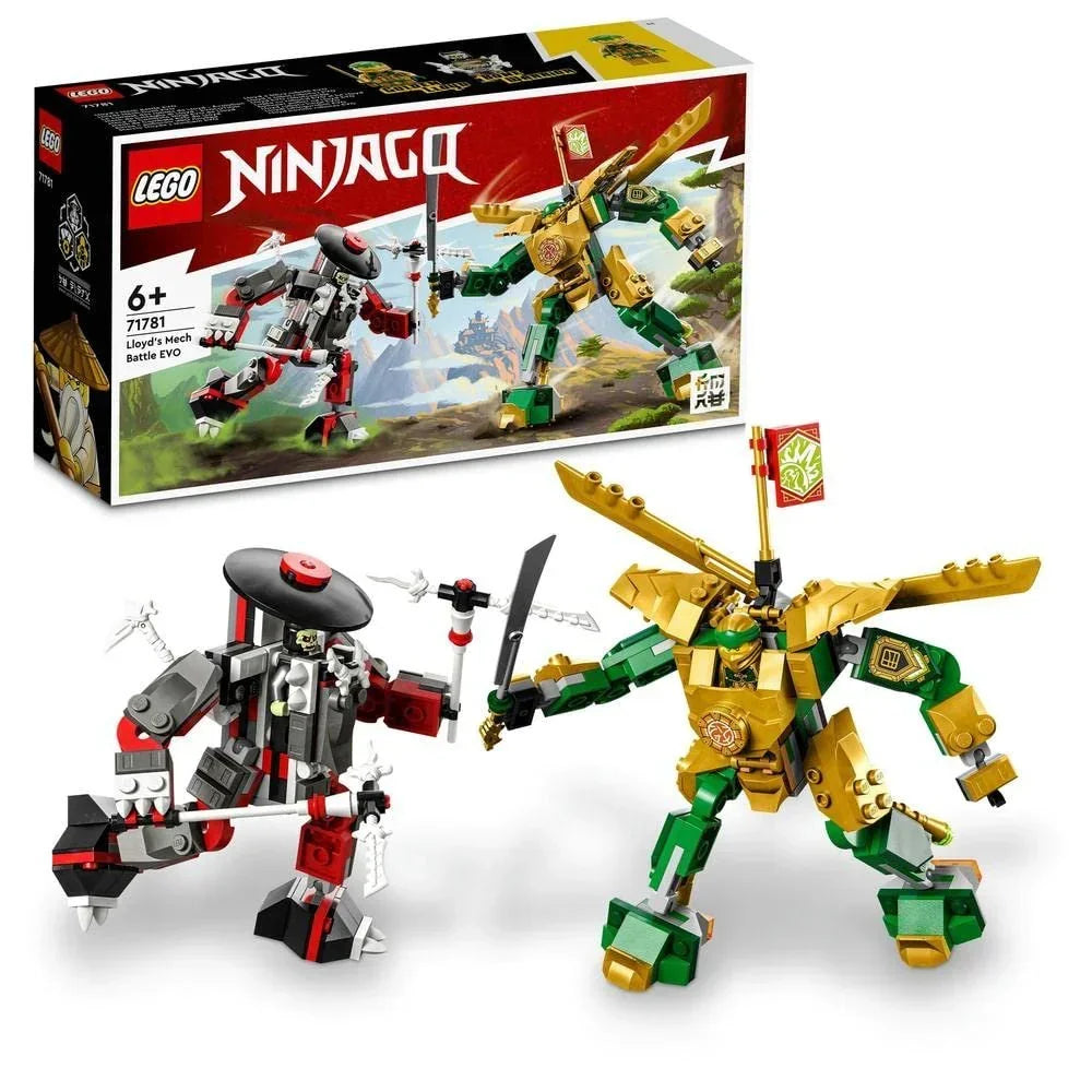 BOX DAMAGE - LEGO NINJAGO Lloyds Mech Battle EVO 71781 Building Toy Set (223 Pieces) - Jaiman Toys