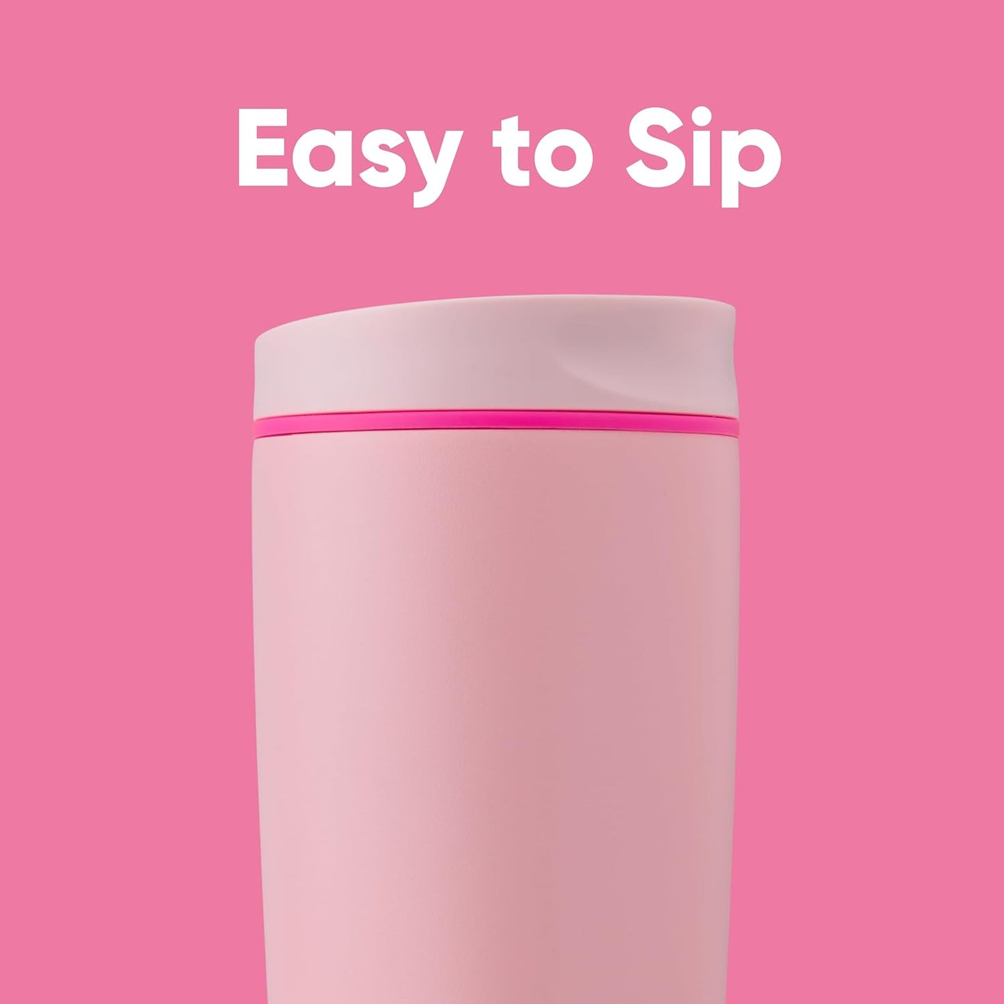 Owala SmoothSip Slider 20oz (590ml) Insulated Stainless Steel Coffee Tumbler – Reusable Travel Mug for Hot & Iced Coffee