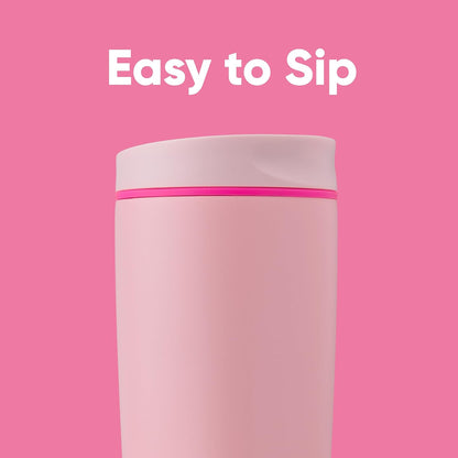 Owala SmoothSip Slider 20oz (590ml) Insulated Stainless Steel Coffee Tumbler – Reusable Travel Mug for Hot & Iced Coffee