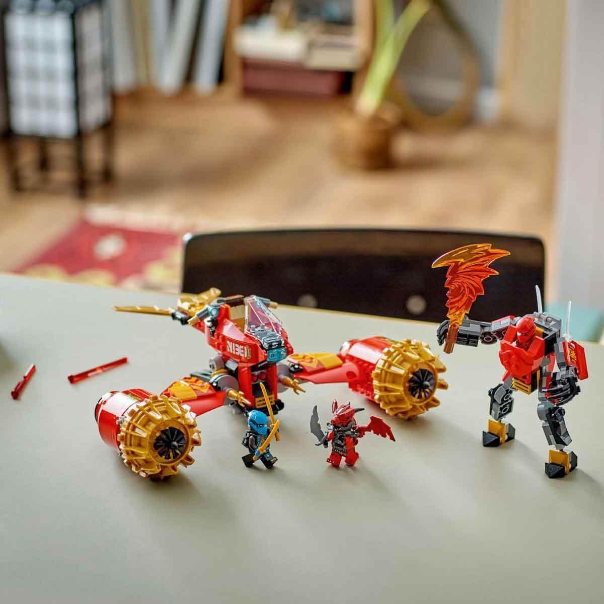 LEGO NINJAGO 71830 Kai’s Mech Storm Rider Combo | Transforming Ninja Mech Toy for Kids 7+ | Buildable Action Figure & Flyer