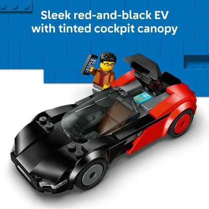 LEGO City 60486 EV Supercar Toy - Race Car Model Kit w/a Driver Minifigure - Fine Motor Skills Building Set - Small Birthday Gift Idea for 5+ Year Old Boys