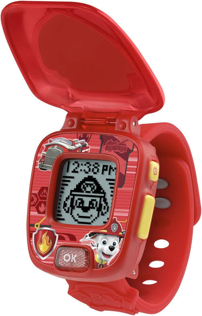 VTech PAW Patrol Marshall Learning Watch, Red | Interactive Educational Watch with 4 Learning Games, Alarm, Timer, Clock & Cuckoo Clock for Kids