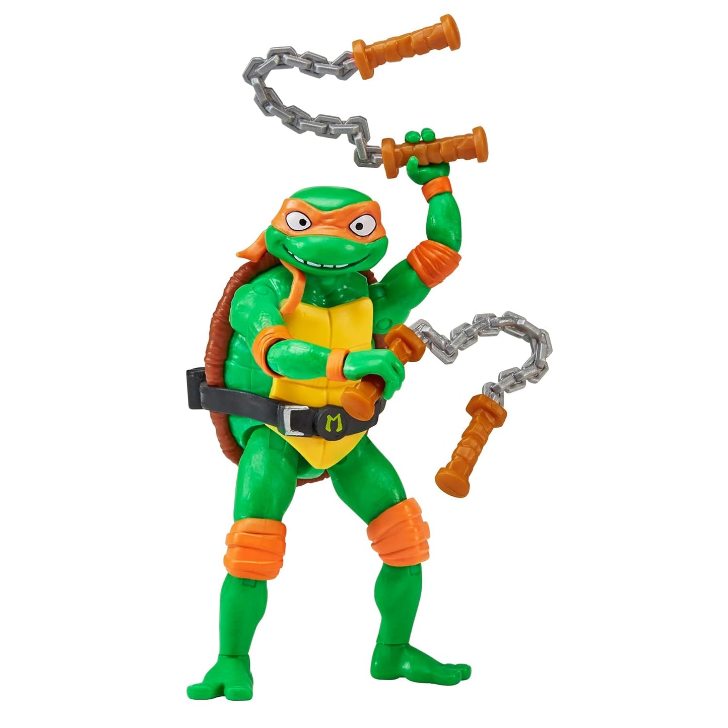 Teenage Mutant Ninja Turtles Mutant Mayhem Michelangelo Action Figure | 4.25 Inch TMNT Collectible with Nunchaku Accessories
