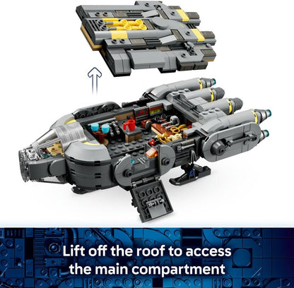 LEGO 75445 Star Wars Anzellan Starship Toy - The Mandalorian and Grogu Model Kit w/ 3 Figures & a Droid Workshop - Birthday Gift for 9+ Year Old Boys, Girls & Fans