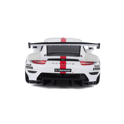 Bburago Porsche 911 RSR #911 1:24 Die-Cast Model Car | White Racing Edition | Premium Collectible