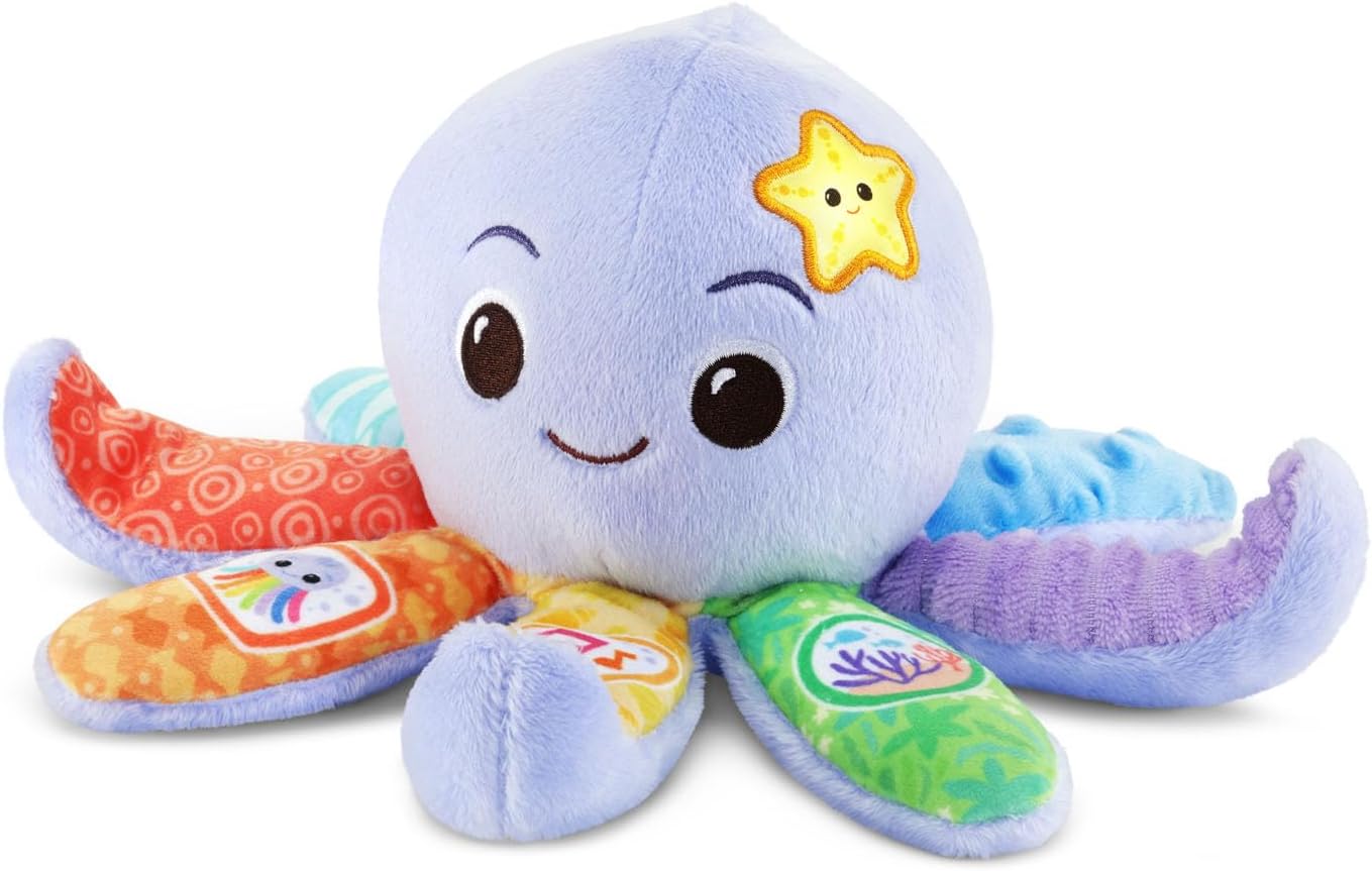 VTech Baby Snuggles the Octopus Musical Plush Toy | Soft Sensory Learning Toy for Babies with Lights, Sounds & Songs