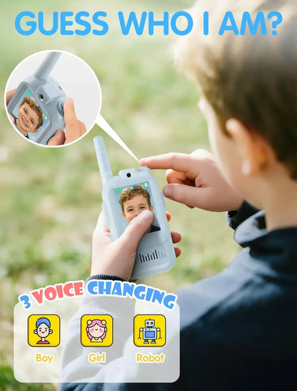 Kids Video Walkie Talkie Set  – With HD Camera, Voice Changer & Long-Range Talk