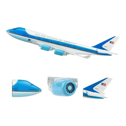 Collectible 1:400 Scale Aircraft Model Airplane – USA Air Force One B747 (16 cm) - Jaiman Toys