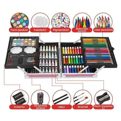 Kids Art Drawing Set 145-Piece Art and Craft Supplies for Drawing and Painting - Perfect Birthday Gift for Boys and Girls Spiderman Theme - Jaiman Toys