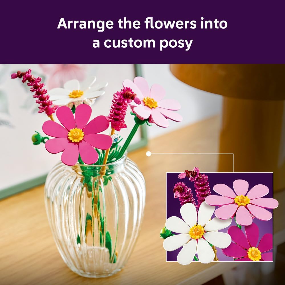 LEGO 11514 Botanicals Cosmos Flowers Building Set | 171 Pieces | Decorative Floral Display for Home & Office