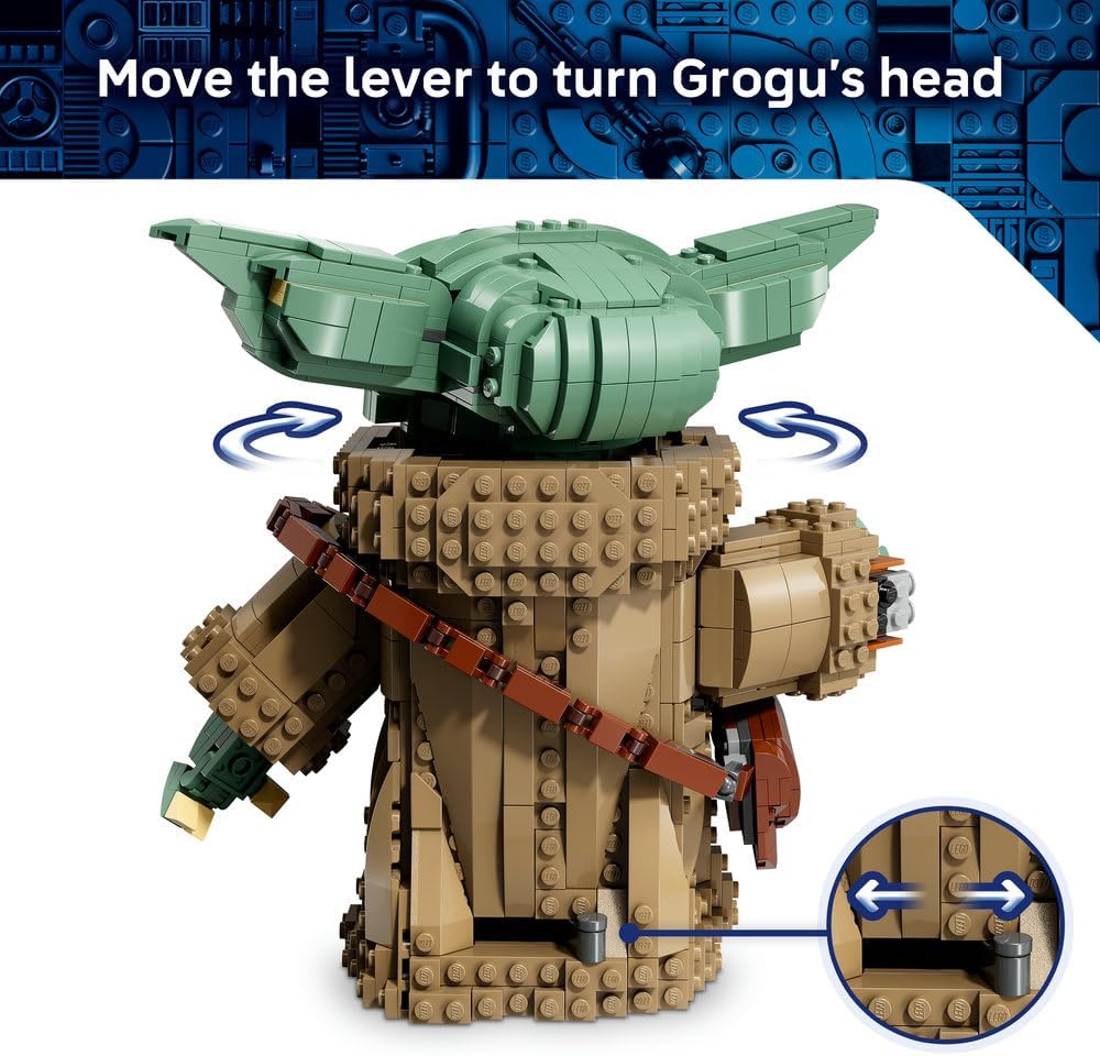 LEGO 75446 Star Wars Grogu (Mandalorian Apprentice) Toy - Display Figure Model Kit w/Beskar Armour for Kids' Room Decor - Gift Idea for 10+ Year Old Boys, Girls