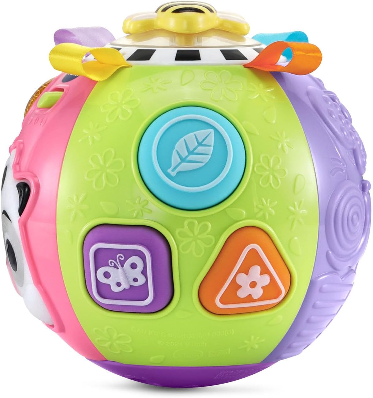 VTech Baby On-the-Moove Activity Ball with Textures, Lights, Sounds & Sensory Learning Activities | Interactive Baby Toy | Pink