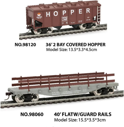 HANFLY 66100A Scale Electric Steam Locomotive Train Set 1:87 with Metal Tracks | Alloy Engine, Cargo Wagon, Speed Controller | Classic Railway Model Toy Gift