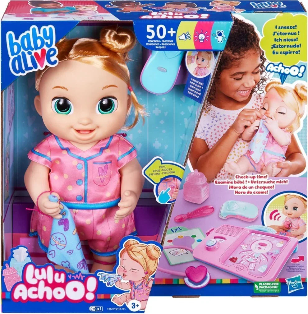 Baby Alive Lulu Achoo Doll, 12-Inch Interactive Doctor Play Toy Set with Lights and Sound - Jaiman Toys